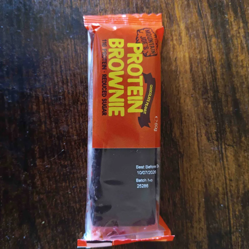Chocolate peanut protein brownie