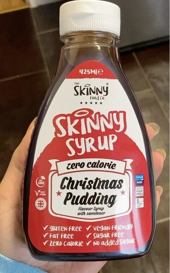 Skinny syrup christmas pudding