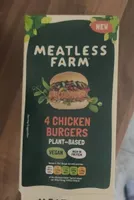4 chicken plant-based burgers