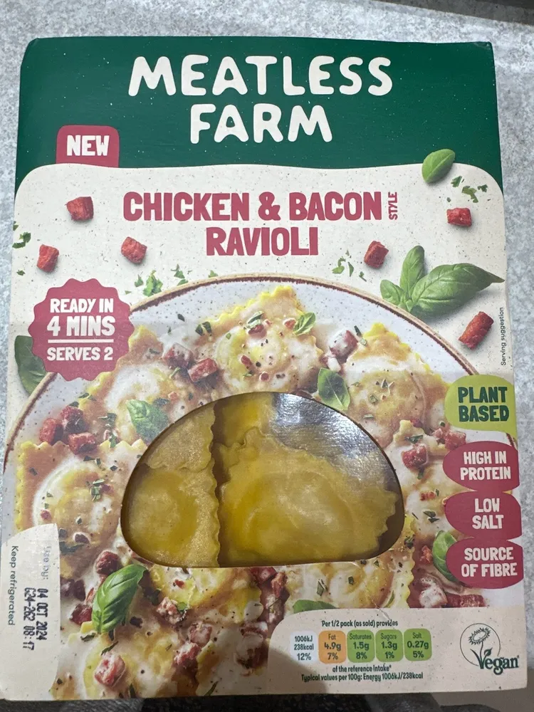 Vegan Chicken & Bacon Ravioli
