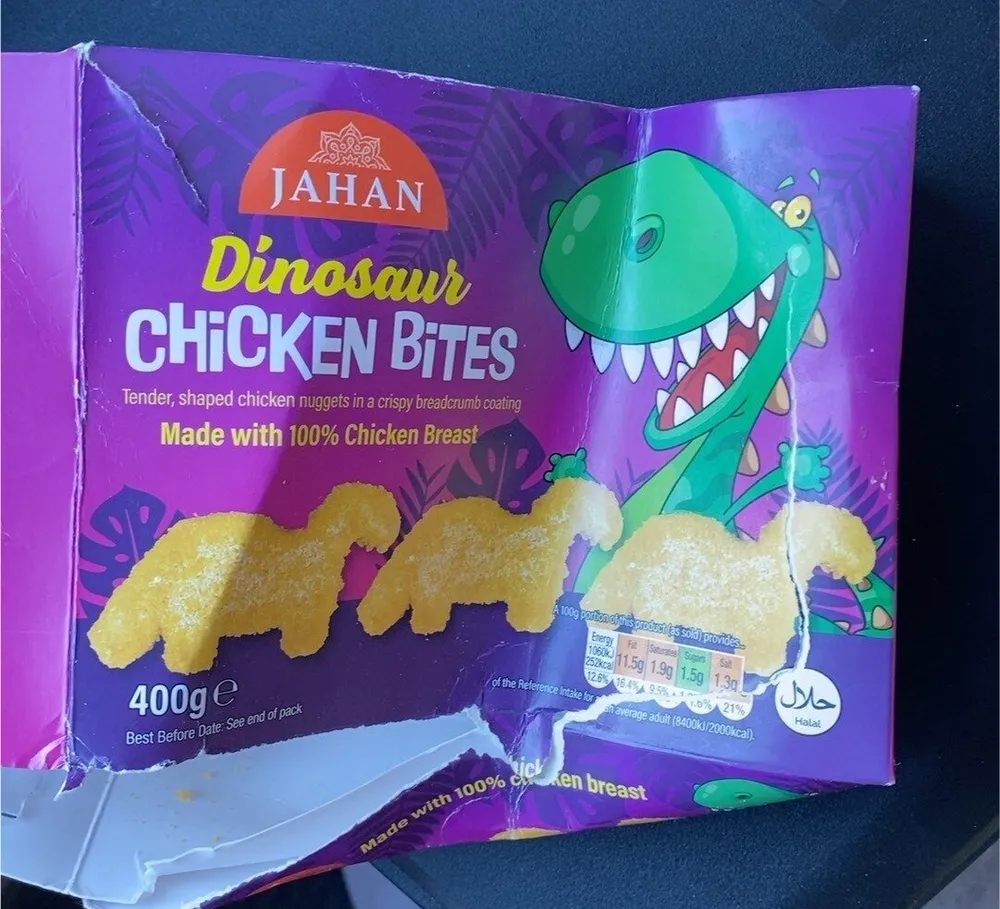 Dinosaurs chicken bites