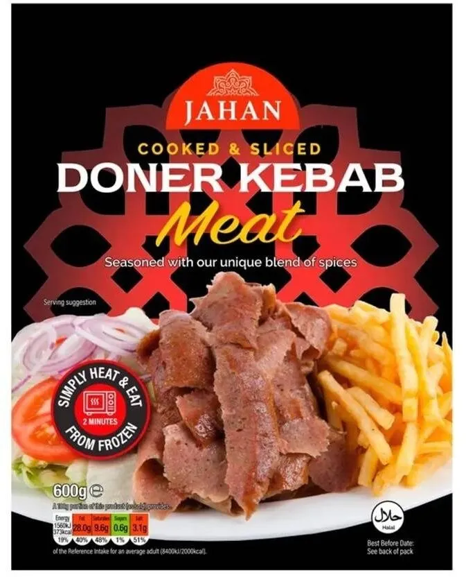 Cooked & Sliced Doner Kebab Meat