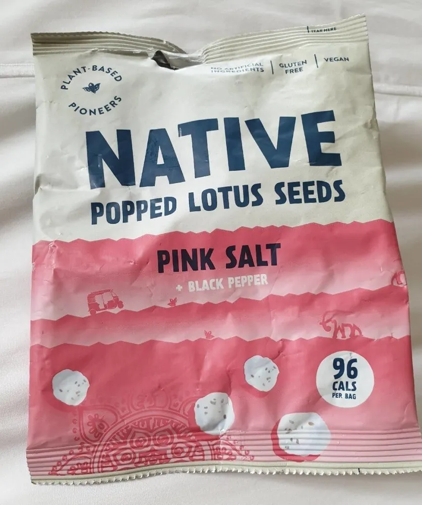 Popped Lotus Seeds Pink Salt + Black Pepper