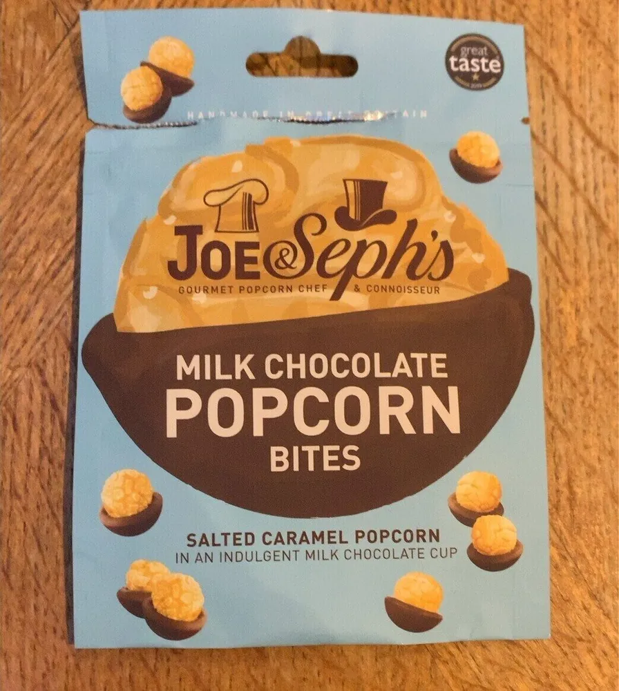 Milk chocolate popcorn bites