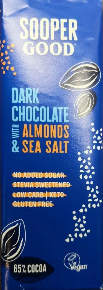 Dark chocolate with almonds and sea salt