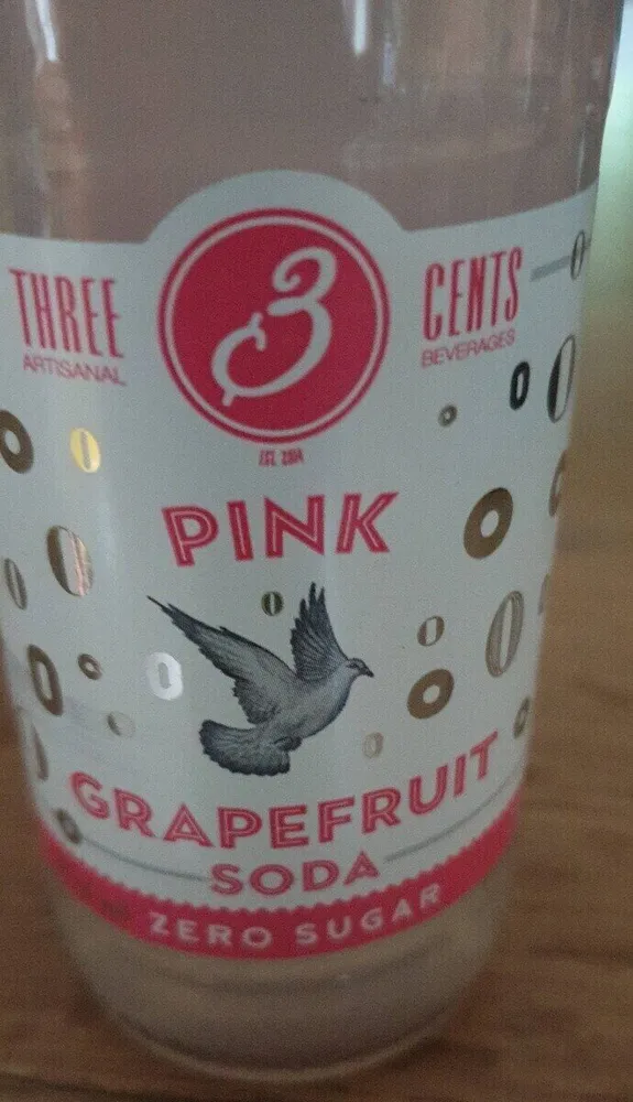 Pink grapefruit soda
