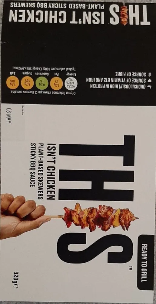 Plant-based sticky BBQ skewers