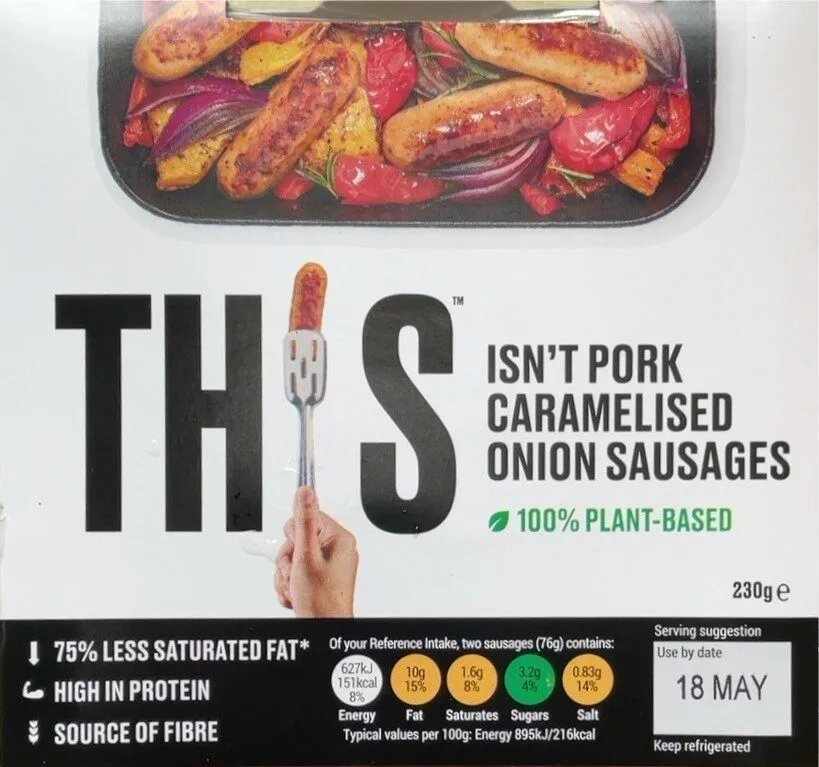 Isn’t Pork Caramelised Onion Sausages