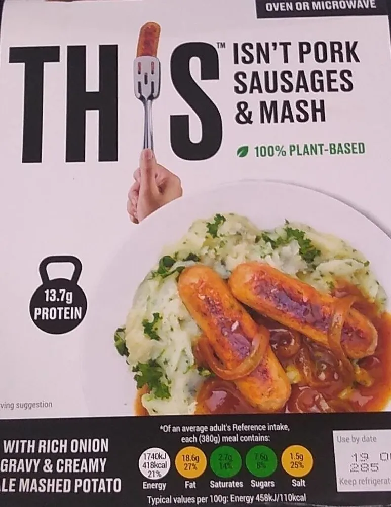 This isn't pork sausage and mash