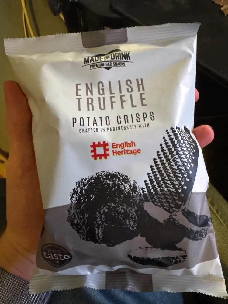 English truffle potato crisps