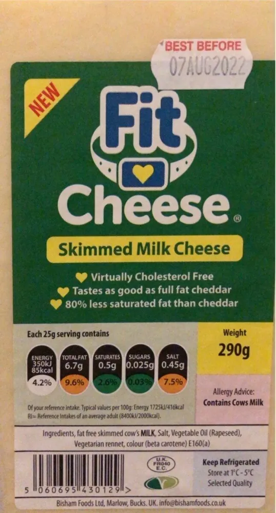 Skimmed milk cheese