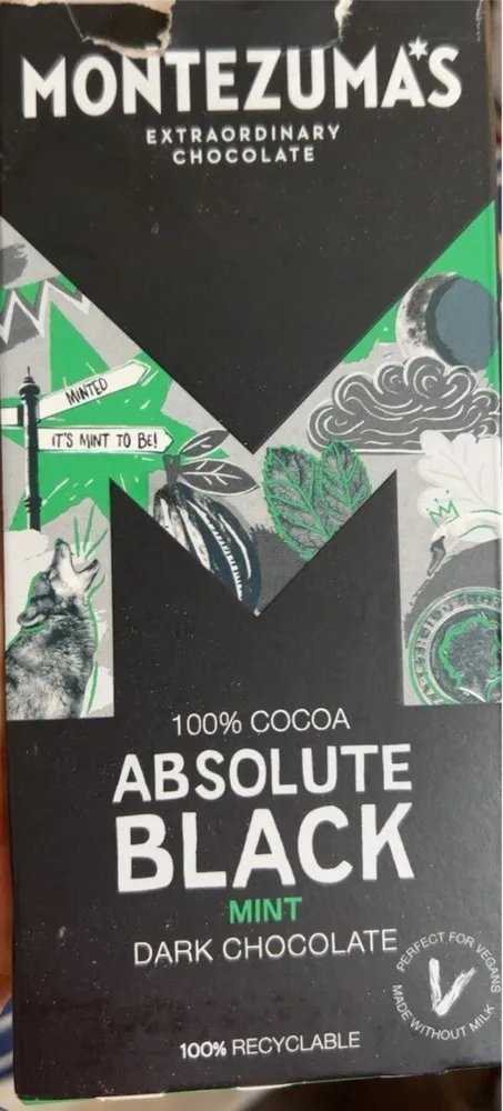 Montezuma absolute black mint dark chocolate