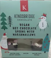 Vegan hot chocolate spoons with marshmallows