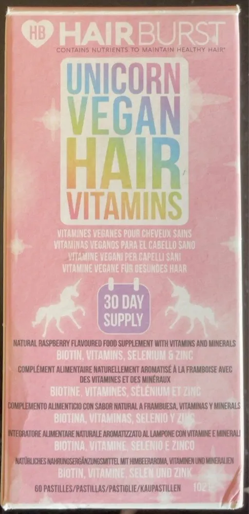 Unicorn vegan hair vitamins