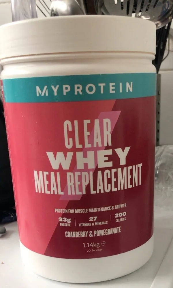 Clear whey meal replacement