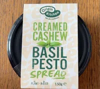 Creamed cashew basil pesto spread