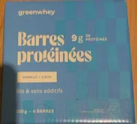 Barres proteinées saveur vanille coco