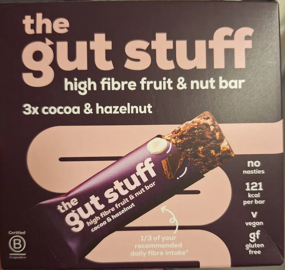 Cocoa & Hazelnut High Fibre Fruit & Nut Bar
