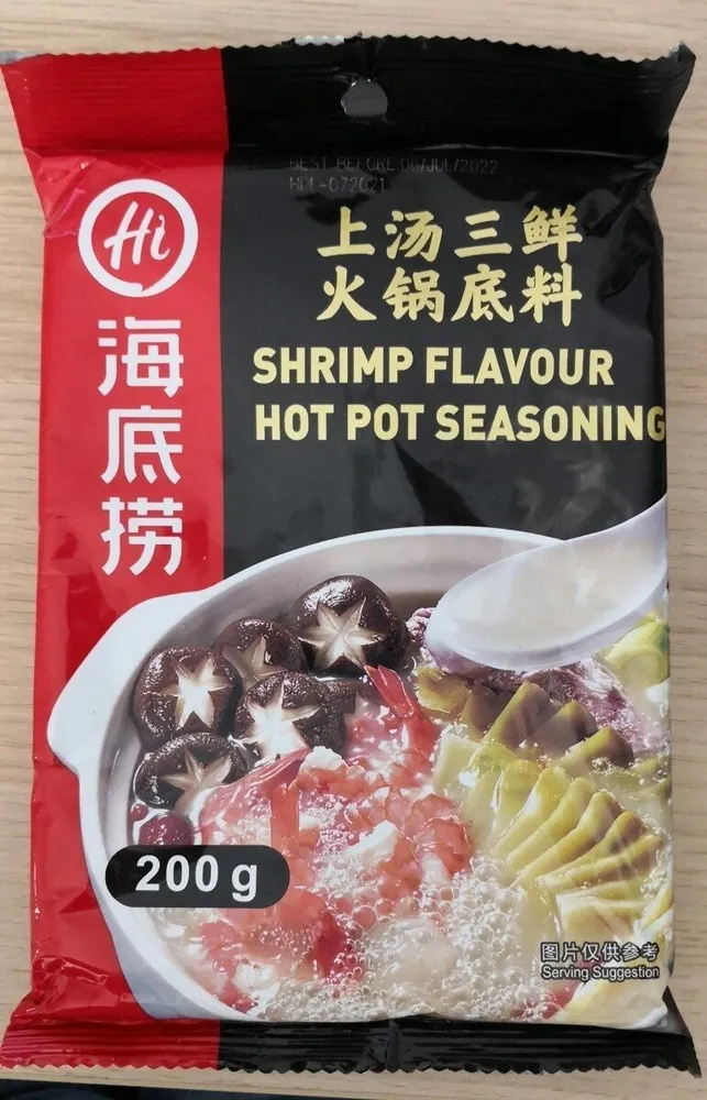 Shrimp flavour hot pot seasoning