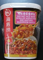 Instant rice with scallop adductor and shitake mushroom sauce