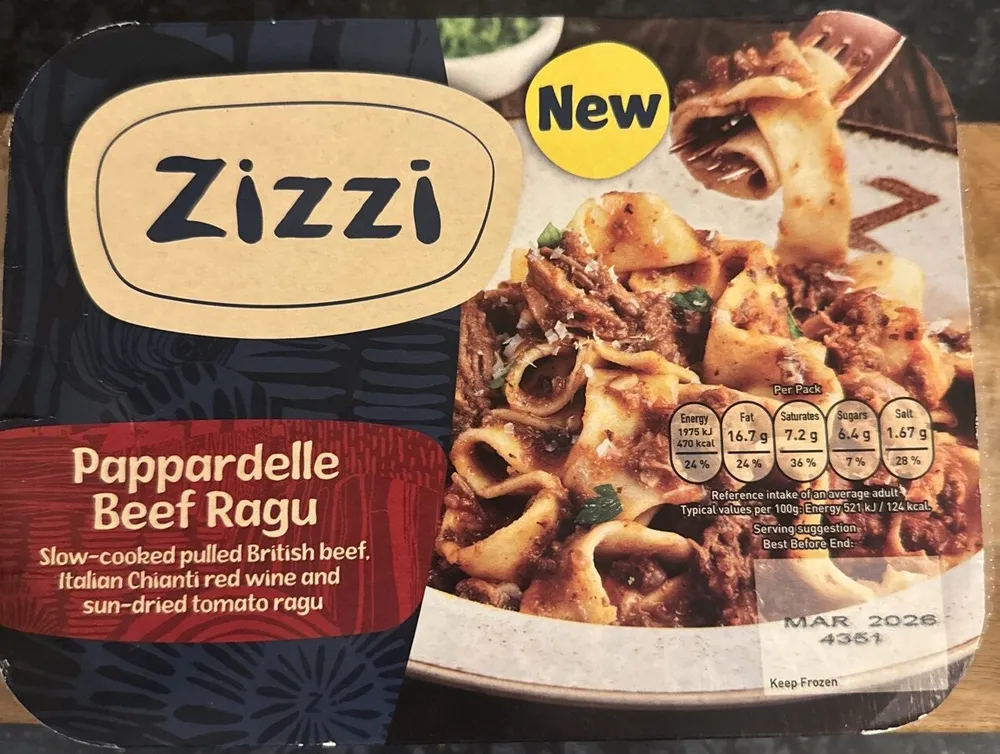 Zizzi Pappardelle Beef Ragu