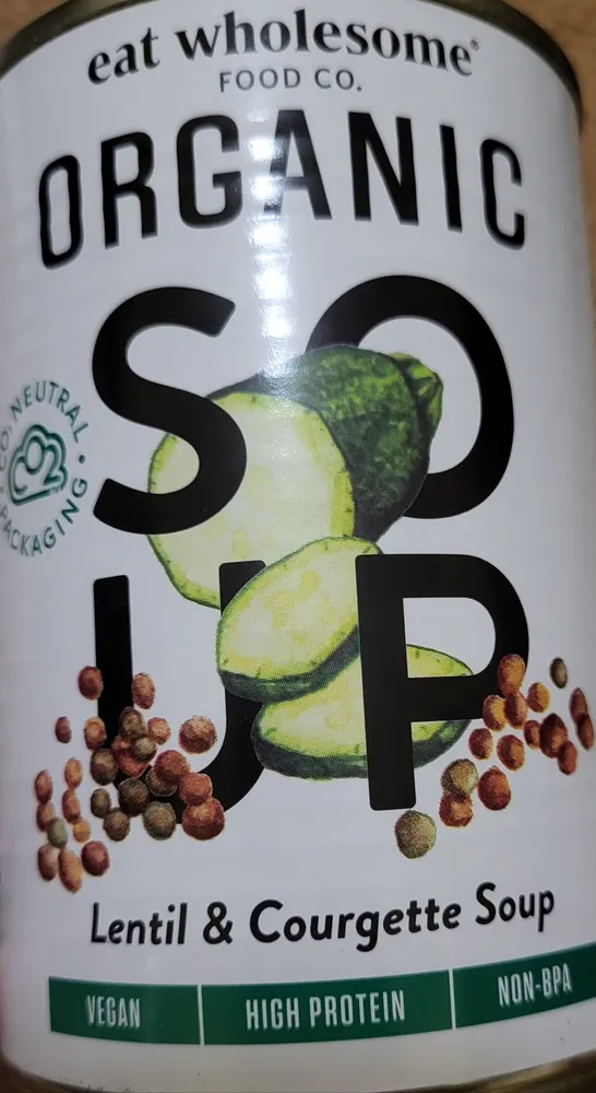Organic Lentil & Courgette Soup