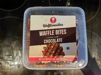 Waffle Bites coated with chocolate