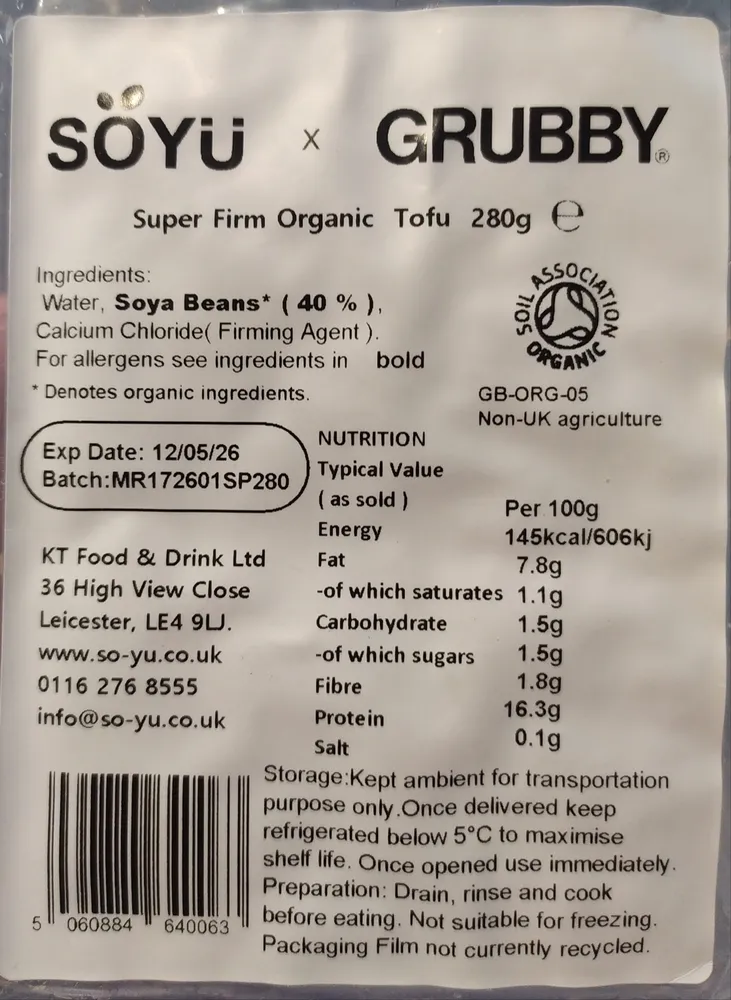 Super Firm Organic Tofu