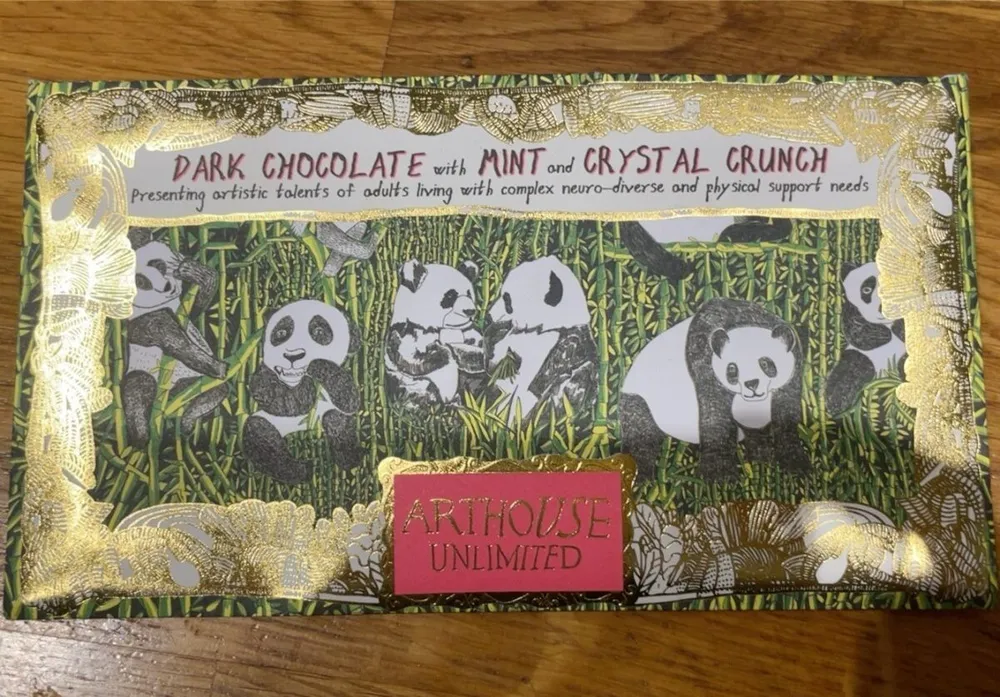 Dark Chocolate with Mint and Crystal Crunch