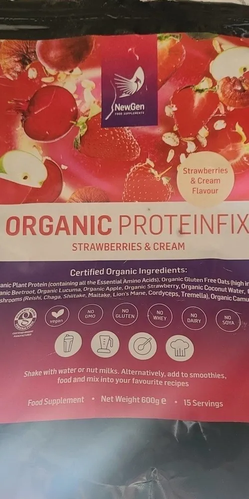 Newgen Organic Protein Fix Strawberries and Cream