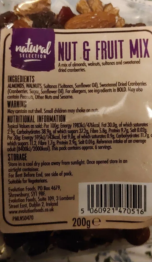 Nut and Fruit Mix