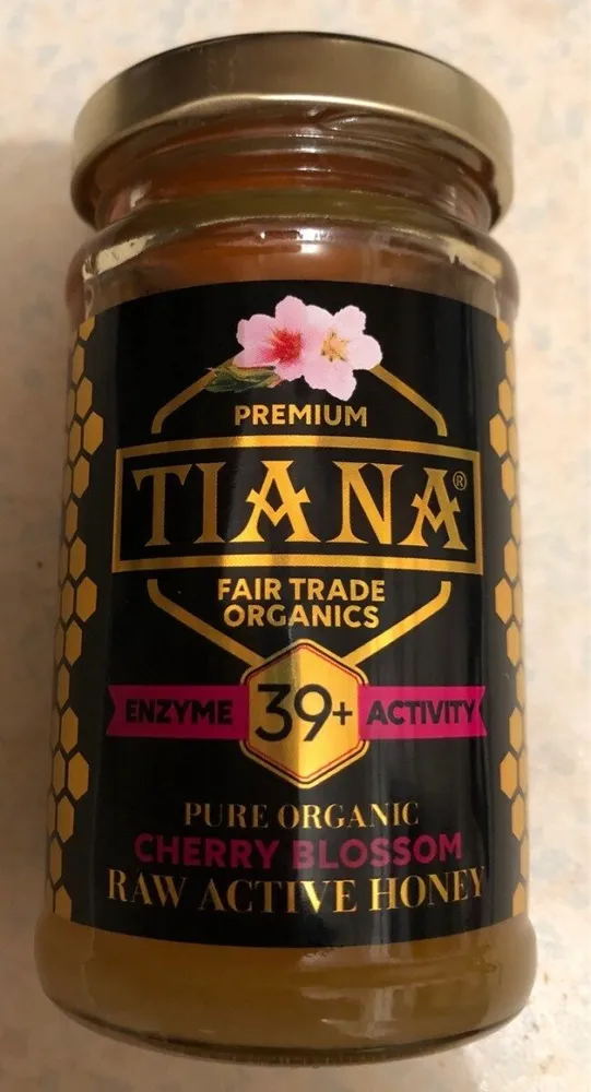 TIANA Fairtrade Organics Raw Active Cherry Blossom Honey (39+)