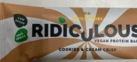 Ridiculous Vegan Protein Bar, Cookies & Cream Crisp