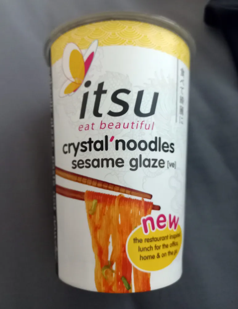 Crystal noodles sesame glaze