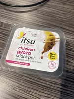 chicken gyoza snack pot with teriyaki sauce to dip or drizzle