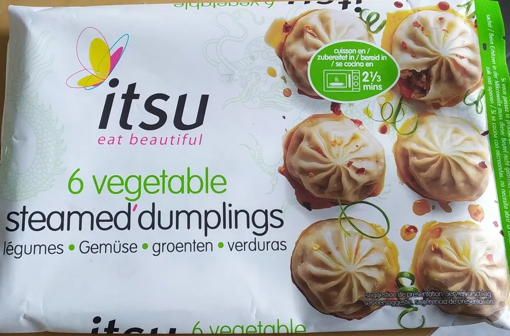 6 raviolis à la vapeur aux légumes