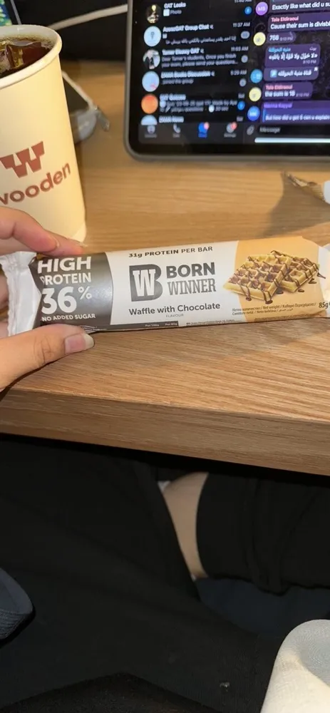 Born winter waffle with chocolate high protein