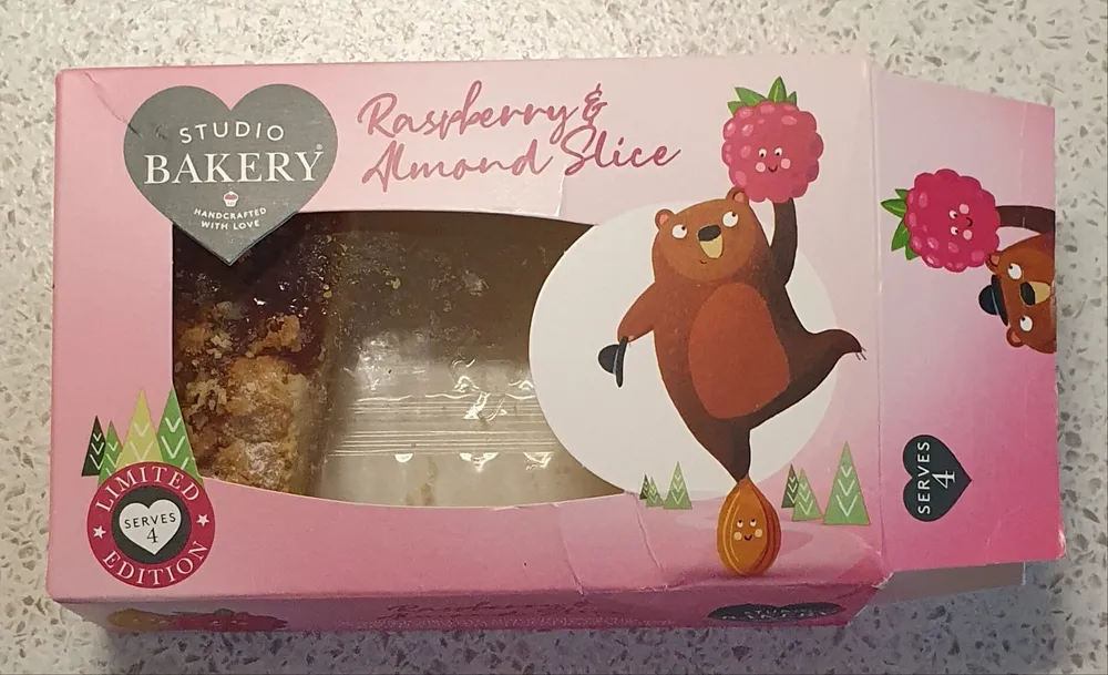 Raspberry and Almond Slice