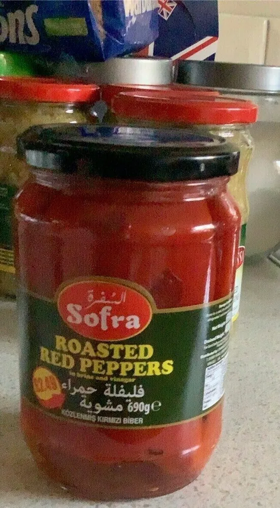 Roasted red peppers