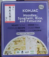 Konjac noodles, spaghetti, rice and fettucine