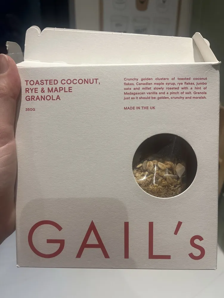 Gail’s Toasted Coconut, Rye And Maple Granola