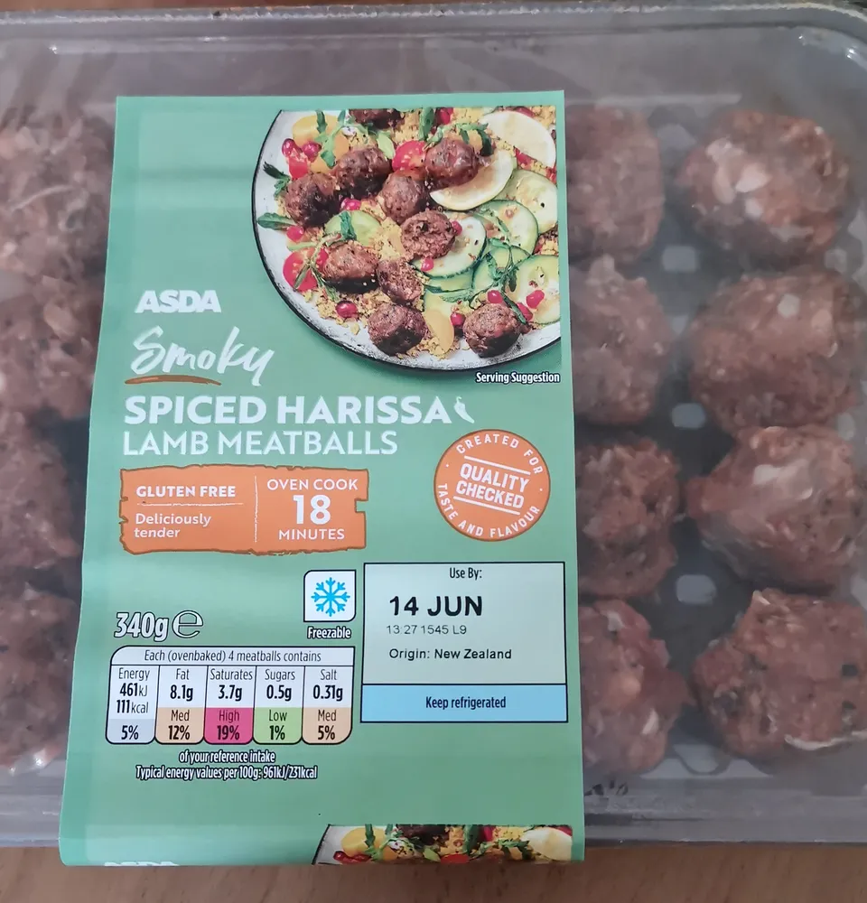 Spiced Harissa Lamb Meatballs