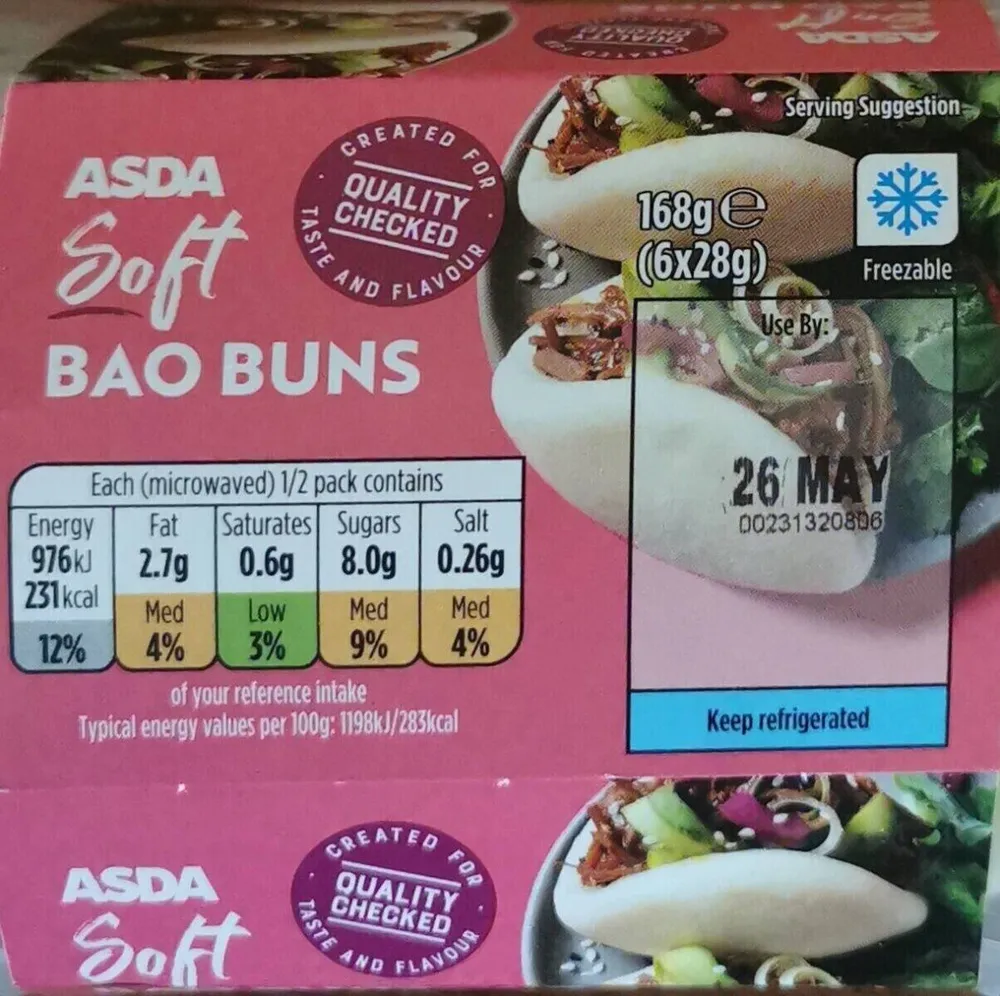 Asda soft bao buns