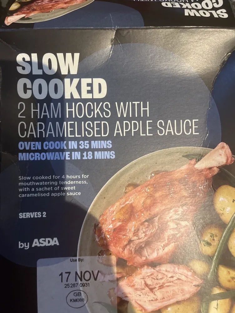 Slow Cooked 2 Ham Hocks with Caramelised Apple Sauce