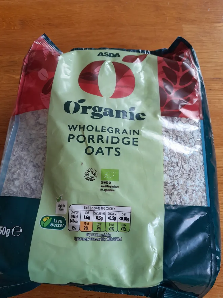 organic whole grain porridge oats