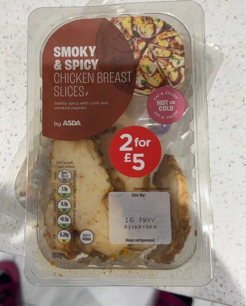 Chicken breast slices