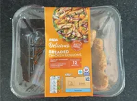Breaded chicken goujons