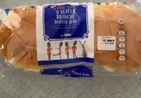 Sliced brioche burger buns