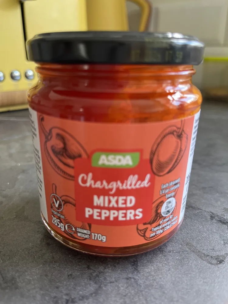 Chargrilled mixed peppers