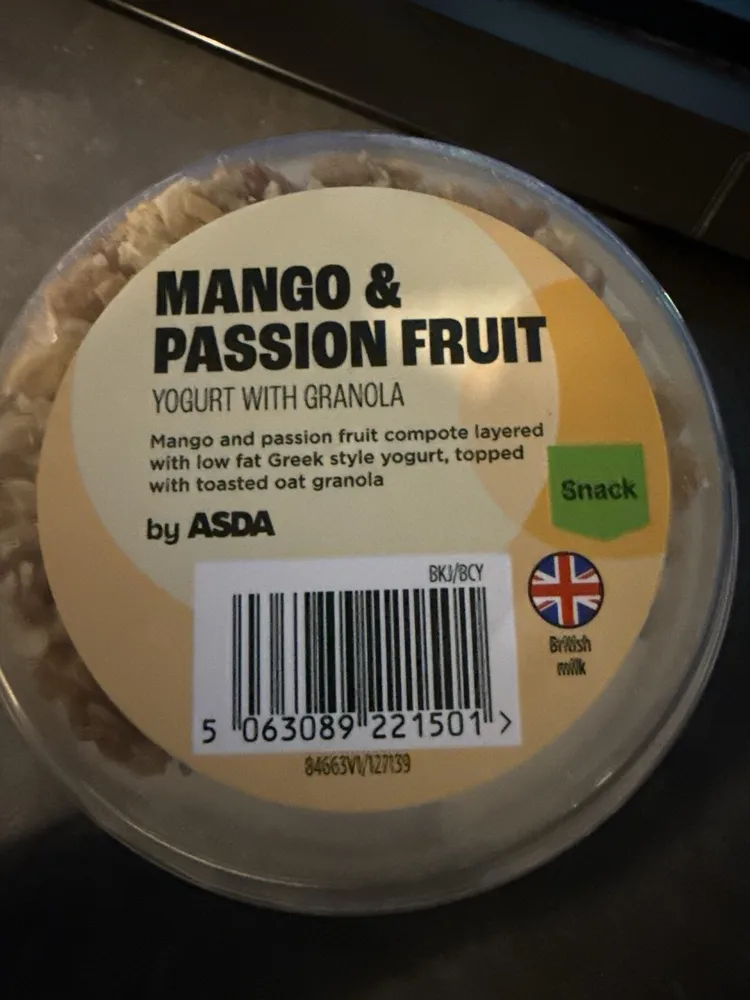 Mango and Passionfruit Yoghurt with Granola